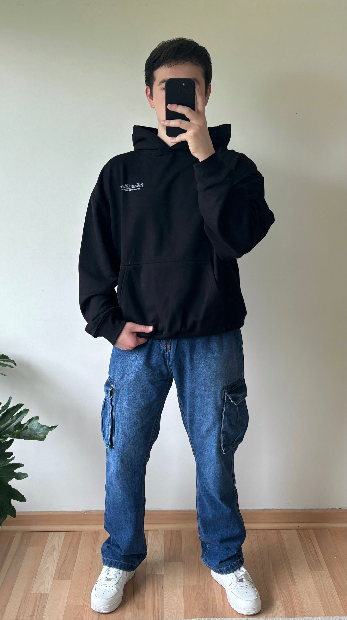 Jeans Cargo Azul Relaxed Fit