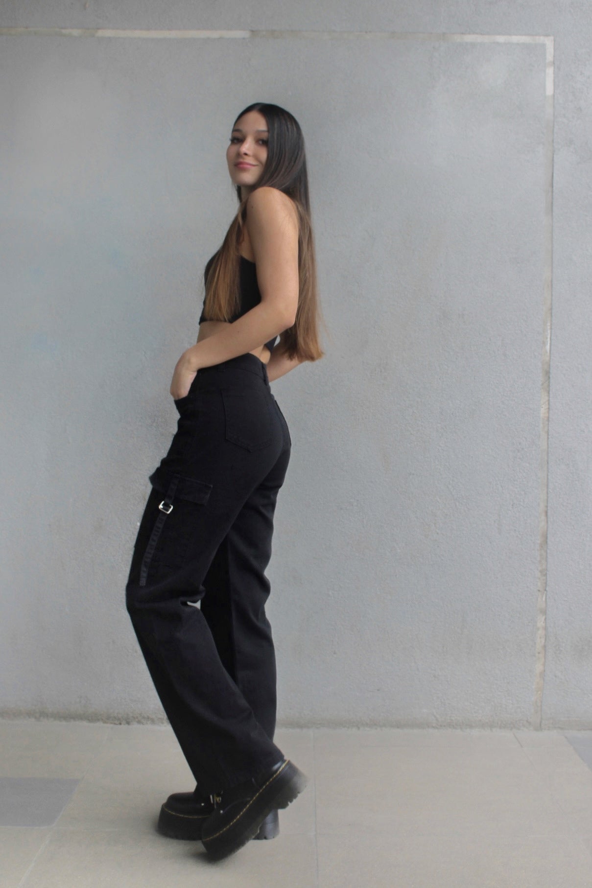 Cargo Mujer Negro
