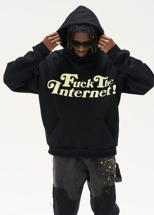 Hoodie Fuck The Internet Black